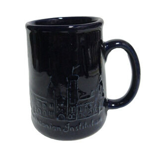 VTG VT Bennington Pottery Smithsonian Institution Coffee Mug, Cobalt Blue Gaze